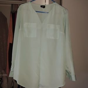 Mint green blouse